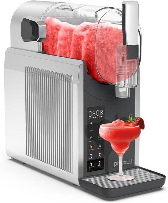 Eismaschine - Getränke - Getränke selbst zubereiten - Sofort-Gefriertechnologie - 2 Liter - Silber/Grau