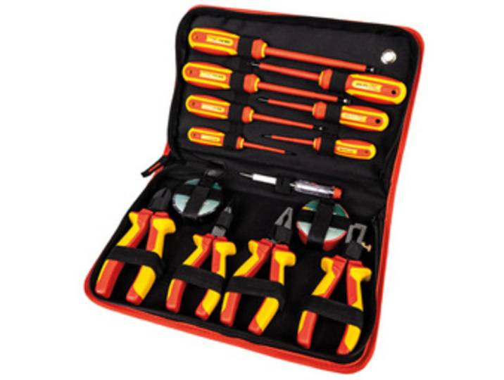 BRÜDER MANNESMANN Pochette avec kit d'outils VDE, 14 pièces