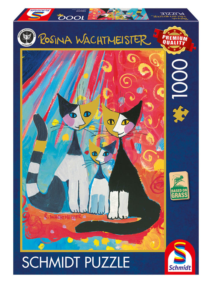 Schmidt Spiele 1.000tlg. Puzzle "Glückliche Katzenfamilie" - ab 12 Jahren - onesize