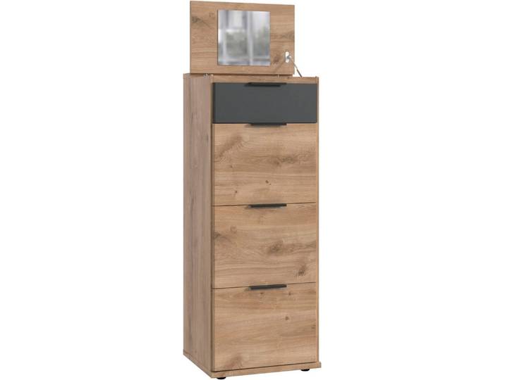 Wimex Hochkommode Texel in der Breite 46cm, bestehend aus 4 Schubladen, Schubkastenschienen aus Metall