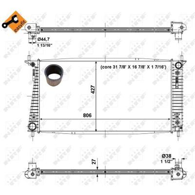 NRF Kühler, Motorkühlung EASY FIT 56036 für Ford