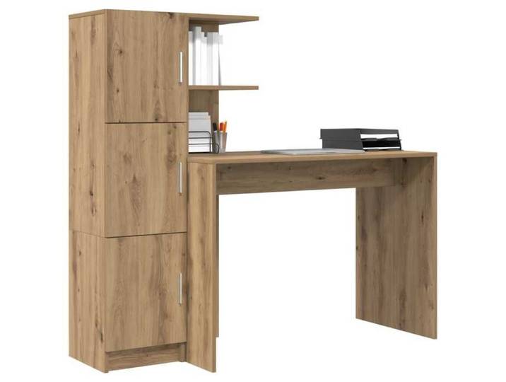 Bureau contemporain - (2 pcs) - Meuble de Bureau contemporain- Chêne artisanal LV49