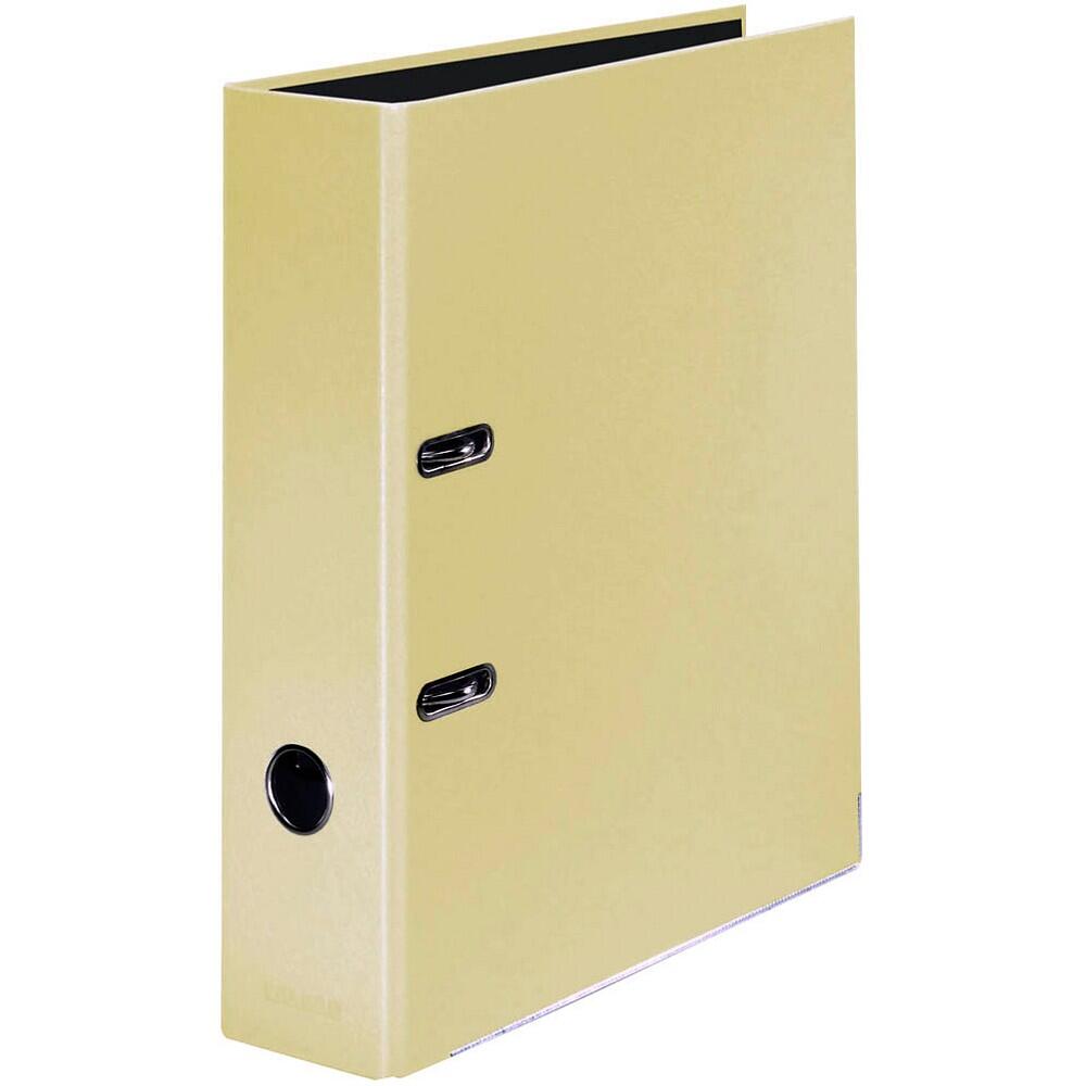 FALKEN Pastell Color Ordner Karton 8,0 cm DIN A4 - Vanille Gelb 15062626