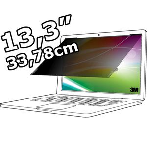 3M Blickschutzfilter Bright Screen, BP133W9B, für 13,3 Zoll / 16:9 Laptops, mit Blaulichtfilter