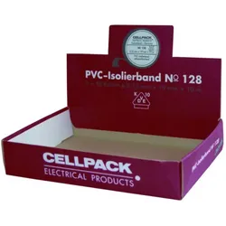 CellPack, Energiemessgerät, CELL 128 Thekenaufsteller 50 Rollen Isolierband 19x10 sort