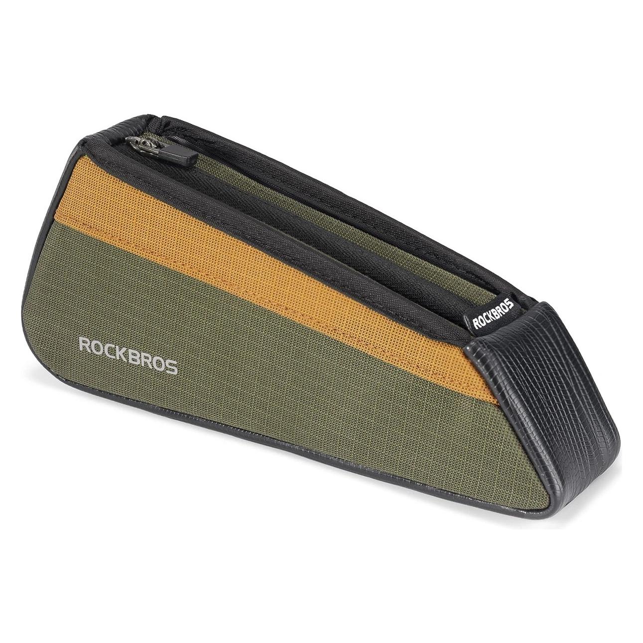 Rockbros Torba rowerowa 088 na górną rórę ramy 0,25L - zielono-pomarańczowa (Rahmentasche) (5907769386350)