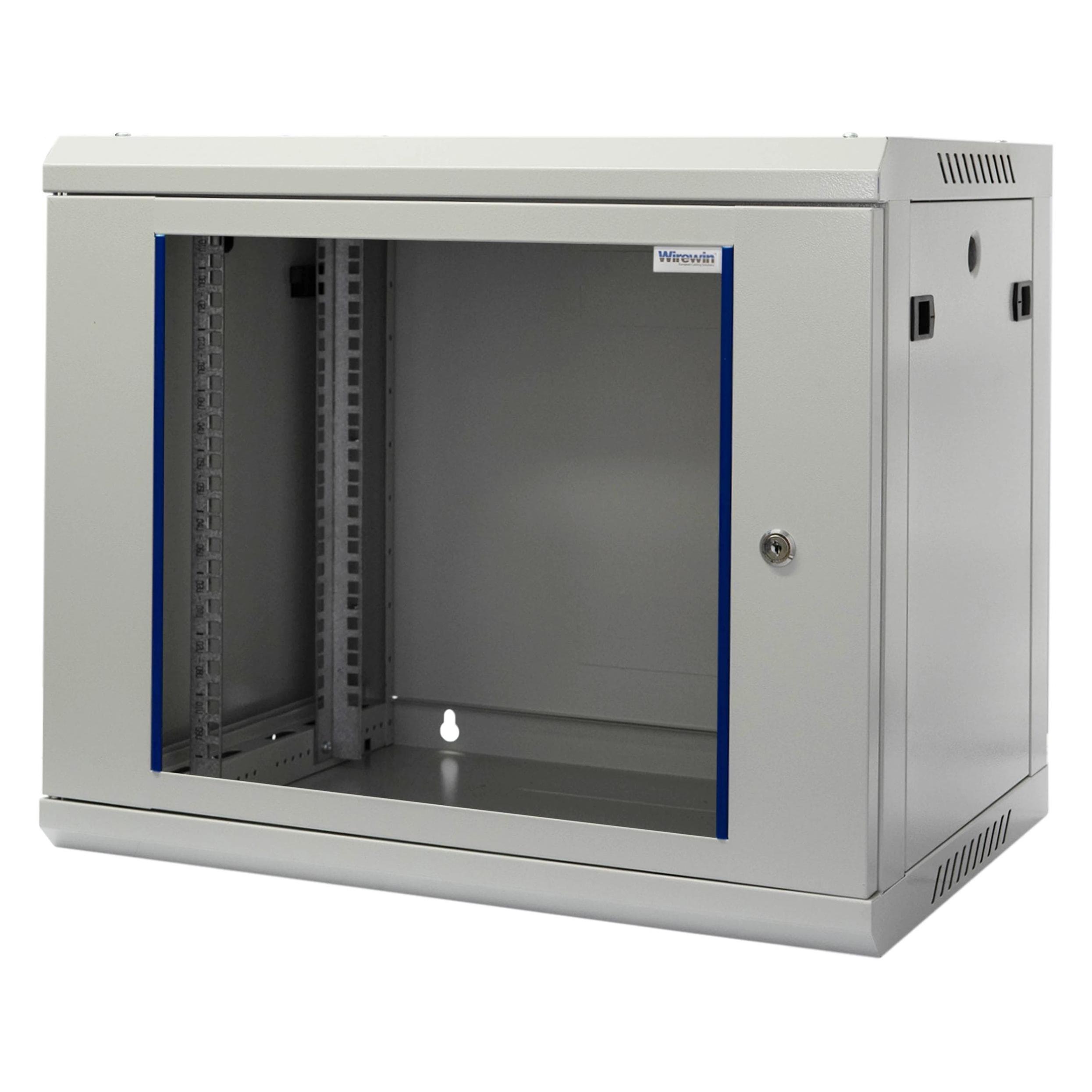 Wirewin 19/ Wandschrank, einteilig, Pro 3nd Generation, 600x450mm, hellgrau (9 HE, 19 Zoll Rack) (WCAB PS3 600X450X9U)