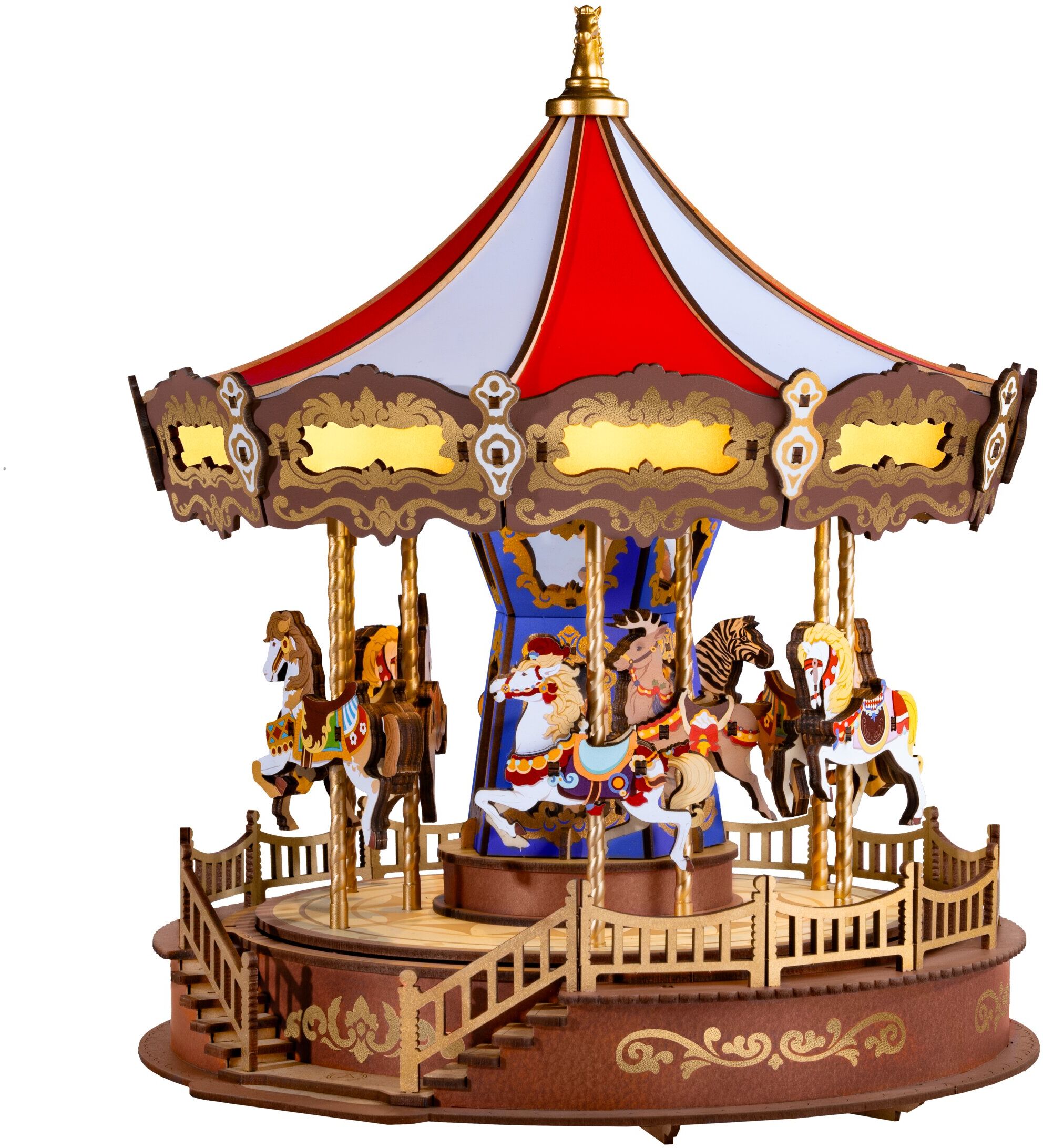 Rolife Maqueta de madera Robotime Classic Carousel.