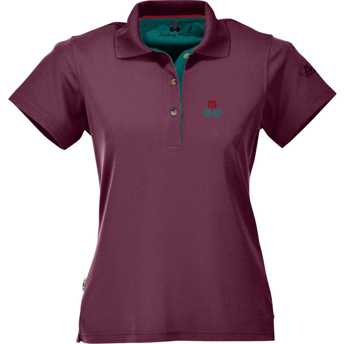 MAUL Sport Aeschi Fresh - 1/2 Poloshirt purple/petrol green (8061) 38 5141299237-8061-38