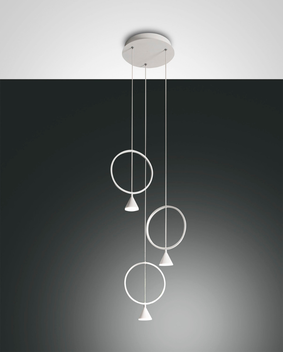 Fabas Luce 3er-LED-Pendelleuchte SIRIO weiß 3388-47-102 8019282098317