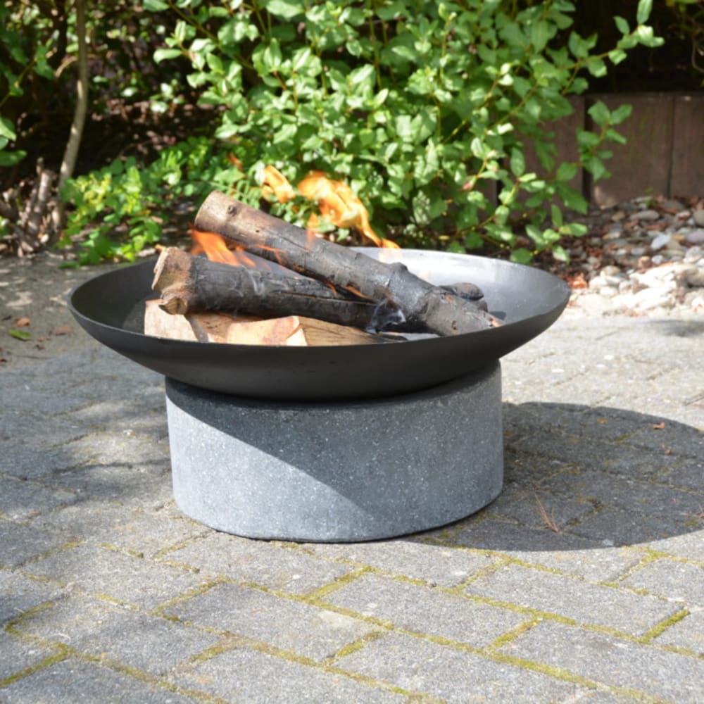Esschert Design Brasero fonte et granit rond Gris 0x23cm