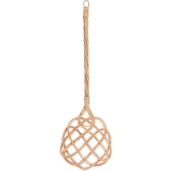 Teppichklopfer Kubu-Rattan Braun - Effektive & umweltschonende Reinigung von Teppichen, Vorlegern, Matten - Entfernt Staub, Schmutz, Tierhaare, Milben