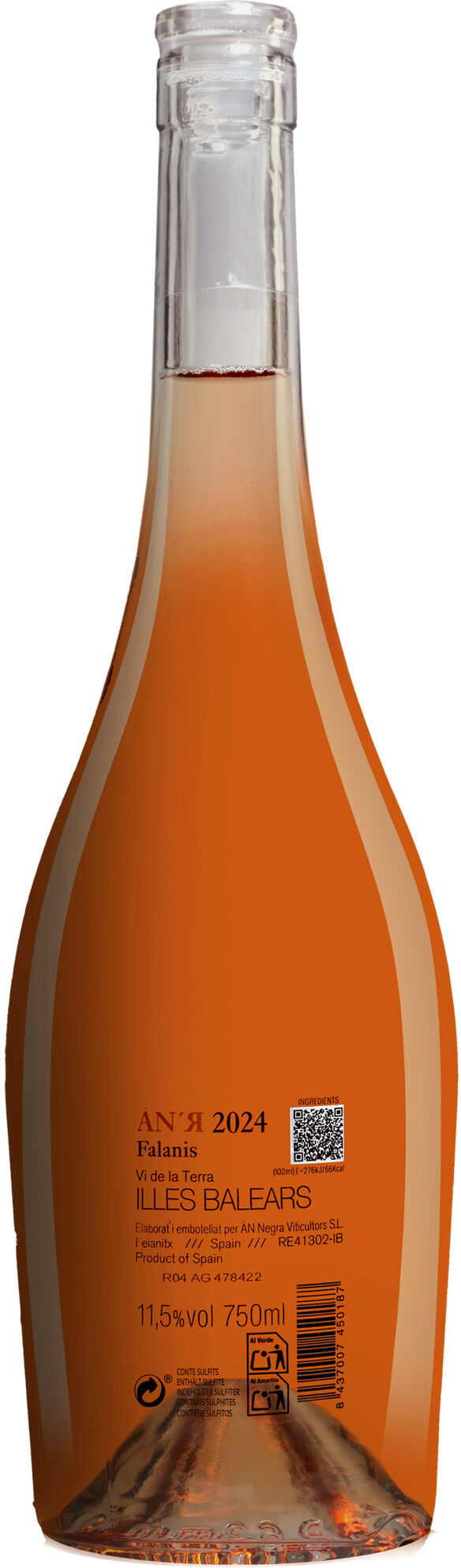 Ànima Negra Rosé 2024 11.5% Vol. Roséwein Trocken aus Spanien