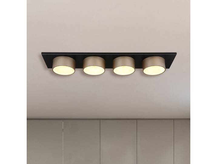 Plafonnier LED A 20 x 11 x 86cm Doré/Noir 4 Fer / Chrome, laqué Acrylique LED non-remplaçables Module LED