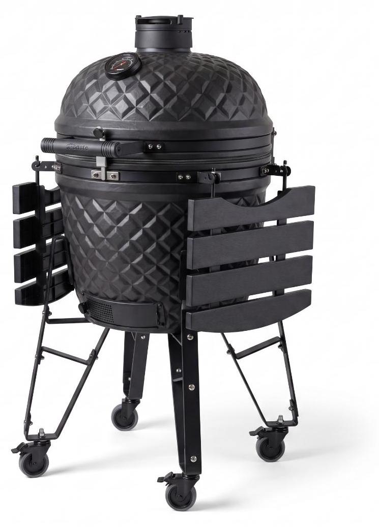 BASTE Kamado Grill XL 23,5 Zoll Keramik Schwarz Fahrbar