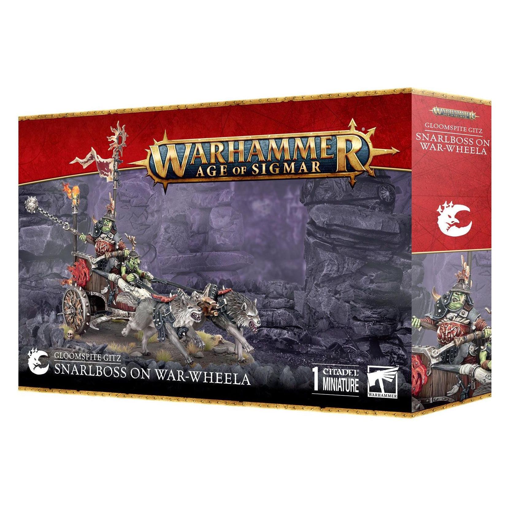 Games Workshop Warhammer AoS - Gloomspite Gitz Grogneboss sur Rouleguerre (Kunststoff) (89-91)