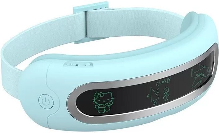INF Smartes Augenmassagegerät mit Luftdruck, Wärme, Vibration, Bluetooth-Musik & Sprachübertragung Blau