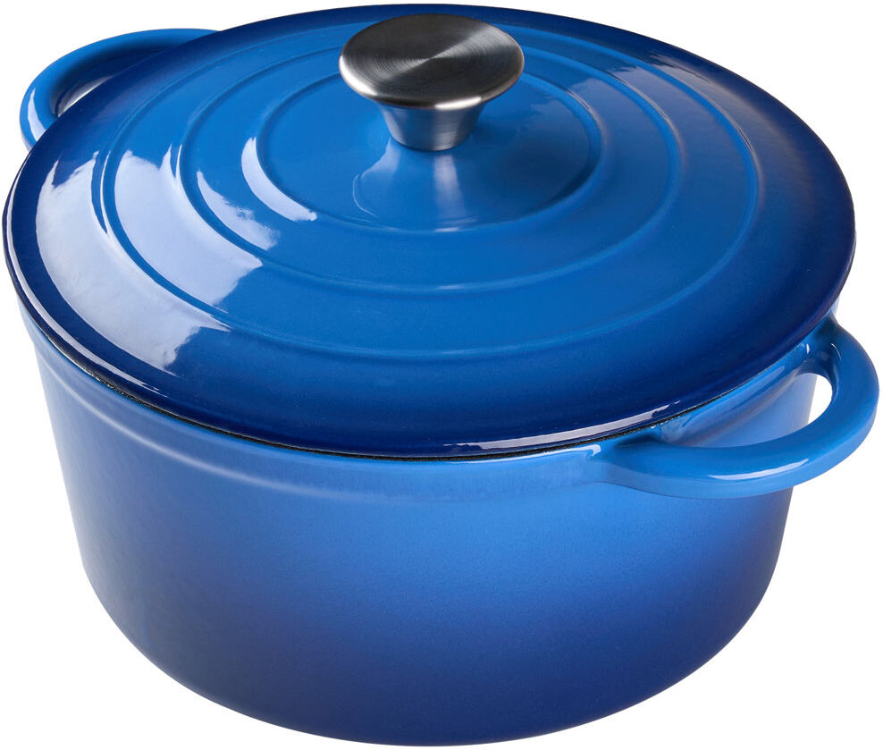Breeins 5L Cast Iron Stock Pot Blue 5L