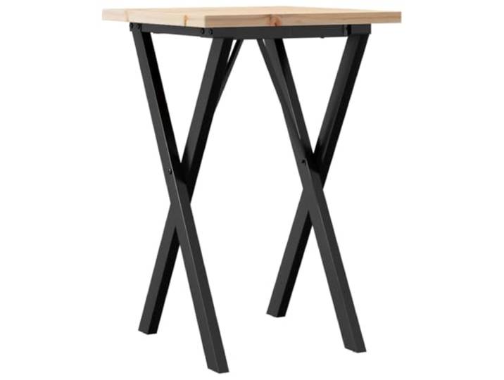 Esstisch X-Gestell 50x50x75,5cm Massivholz Kiefer und Stahl Massivholz Kiefer, Stahl Gestell, X-Form, robuste Tischplatte, Küche, Esszimmer