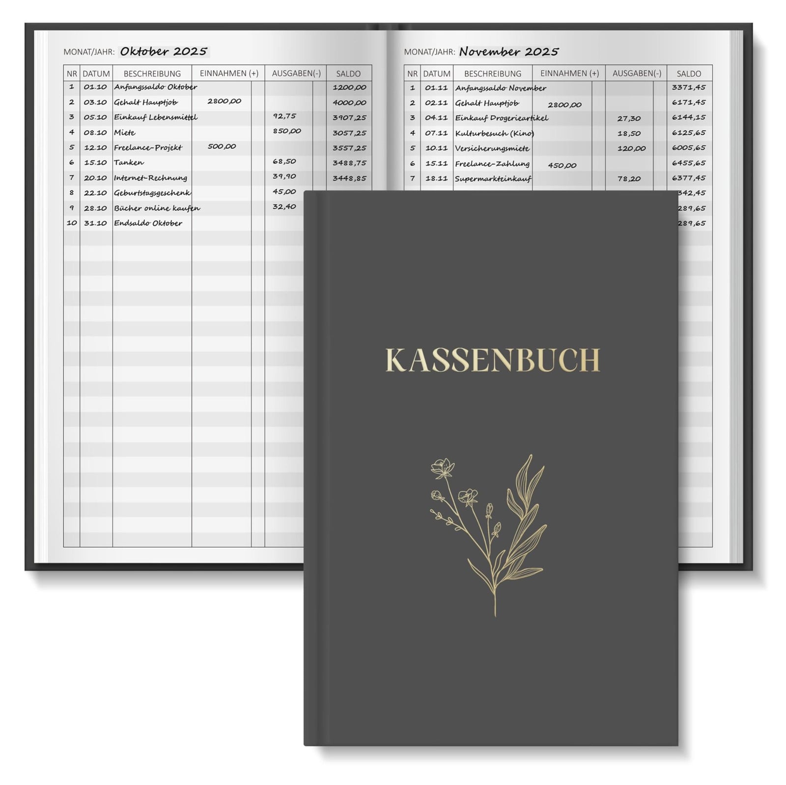 Solidchoice Budgetboek Donkergrijs voor Financiële Planning
