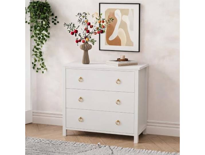 FairyLee Moderne Kommode Mit Schubladen, Holz– Variabel 3/4/7 Schubladen 80 x 40 x 74 cm