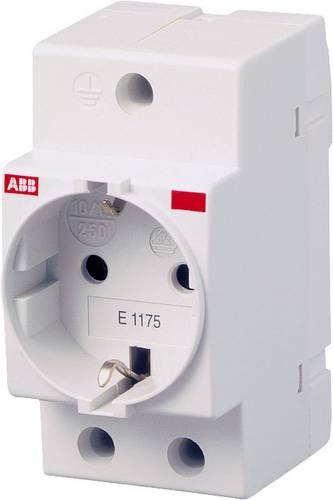 Hutschienen-Steckdose ohne Klappdeckel ABB E1175 Grau