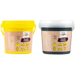 B & E Lederfett 2 x 500 ml - schwarz + farblos