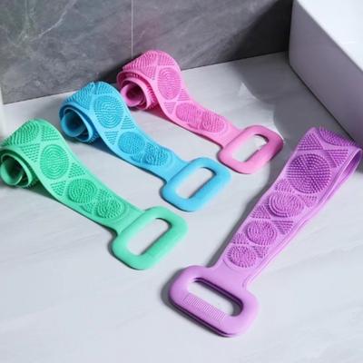 Youfap Market Full Body Bathing Tools, Silicone Body Sponge Exfoliating Back Scrubber For Peeling, Massaging, Relaxing blue