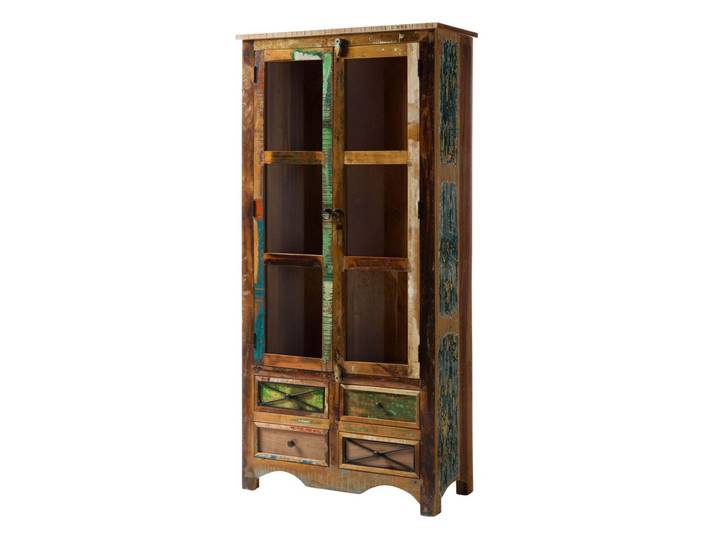 Vitrine en bois de récupération multicolore NATURE OF SPIRIT #138