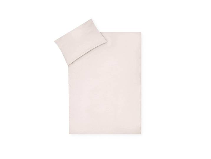 Kinderbettwäsche JULIUS ZÖLLNER Uni oatmeal 80/80+35/40 , beige (altrosa), B/L: 80cm x 80cm, 1 Stk., 1 Stk., Jersey, B/L: 40cm x 35cm, 2, Jersey, Obermaterial: 100% Baumwolle, Bettwäsche, Kinderbettwäsche