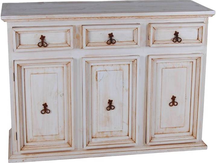 MiaMöbel Mexico Sideboard Massivholz Pinie Landhaus Mexiko Möbel Mexikanisch