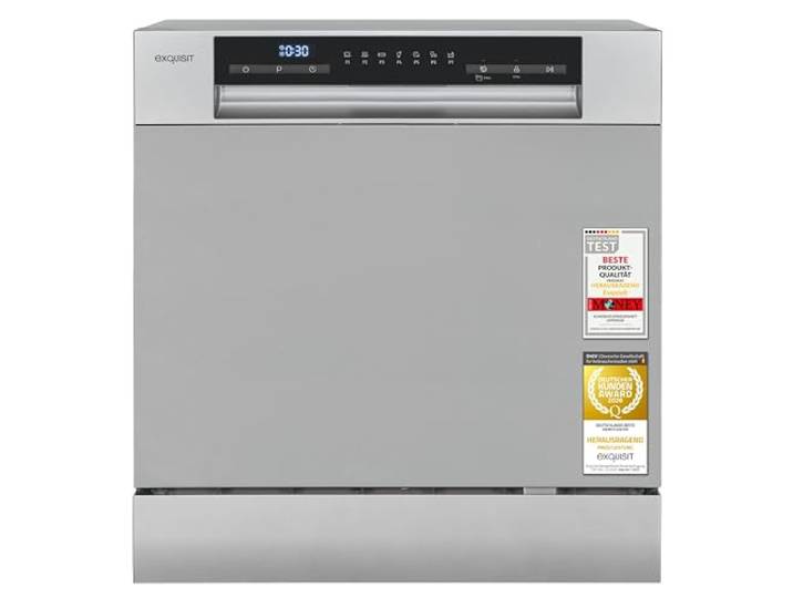Exquisit GSP5508-030D Tischgeschirrspüler - 55 cm, 8 Maßgedecke, Silber