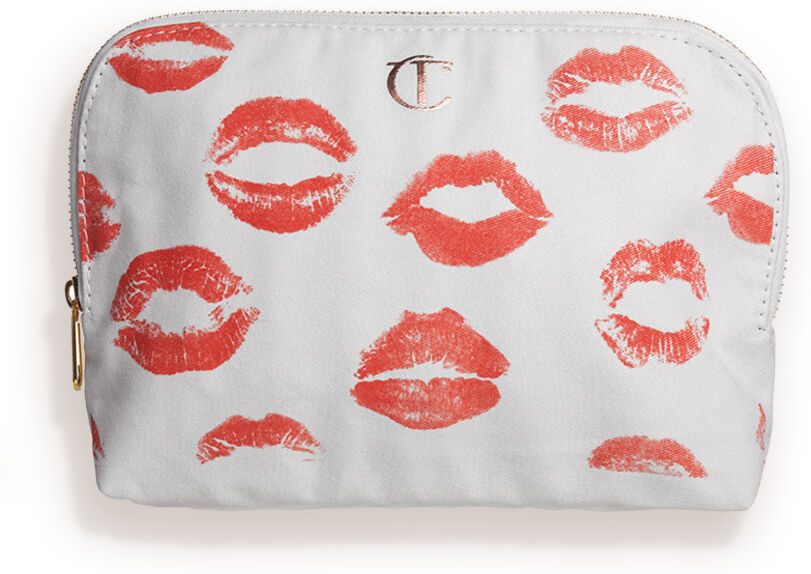 1st Edition Makeup Bag - Lip Print Canvas Makeup Bag Charlotte Tilbury 1421 1st Edition Makeup Bag Size: