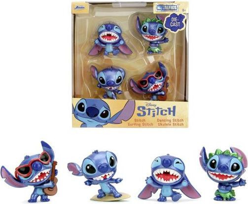 Jada Toys Disney Stitch Figuurset, 4 stuks, 6 cm, Metaal