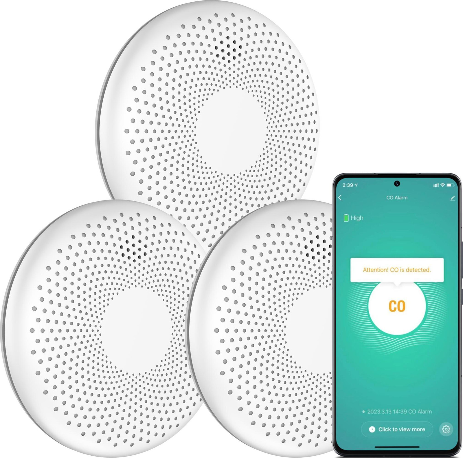 Aroha Electronics Smart Connect Slimme Combimelder - 3 Set