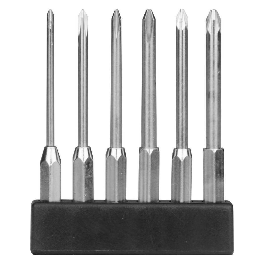 Donau Mini-Bit-Sortiment Kreuz Lang 6-tlg. (Kreuz Phillips PH, Kreuz Pozidriv PZ) (MBS71)