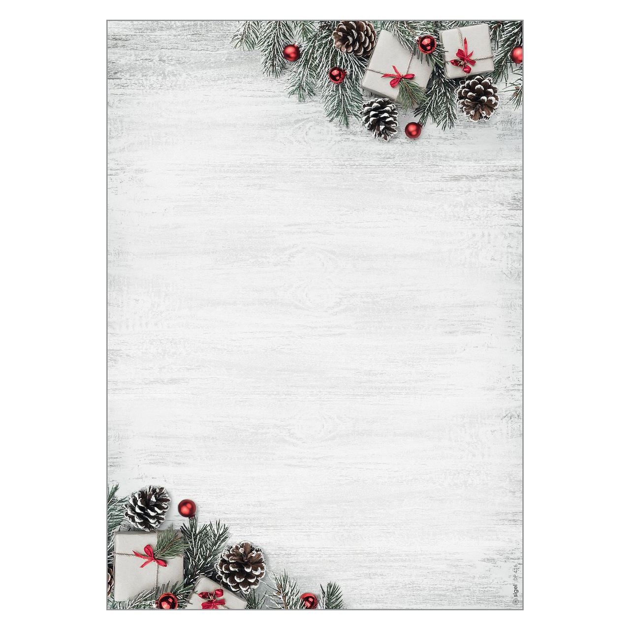 SIGEL Weihnachtsbriefpapier Skandinavian Christmas Motiv DIN A4 90 g/qm 100 Blatt