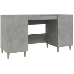 vidaXL Schreibtisch Betongrau 140x50x75 cm Holzwerkstoff