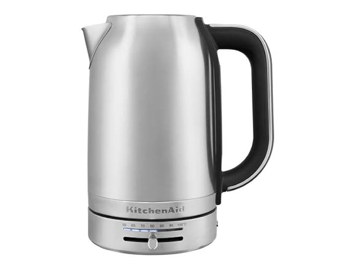 KitchenAid Wasserkocher 1,7L Temperaturwahl Edelstahl Grüner Tee, Kräutertee oder Filterkaffee punktgenau erhitzt; Familienkapazität, Kalkfilter und langlebige Konstruktion