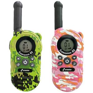 Stabo Funkgerät 20080, freecomm 80 Set, lizenzfrei, PMR446, 5km Reichweite, 2 Stück