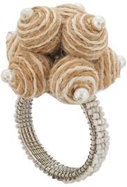 Saro Lifestyle Spiral Ball Design Napkin Rings (Set of)