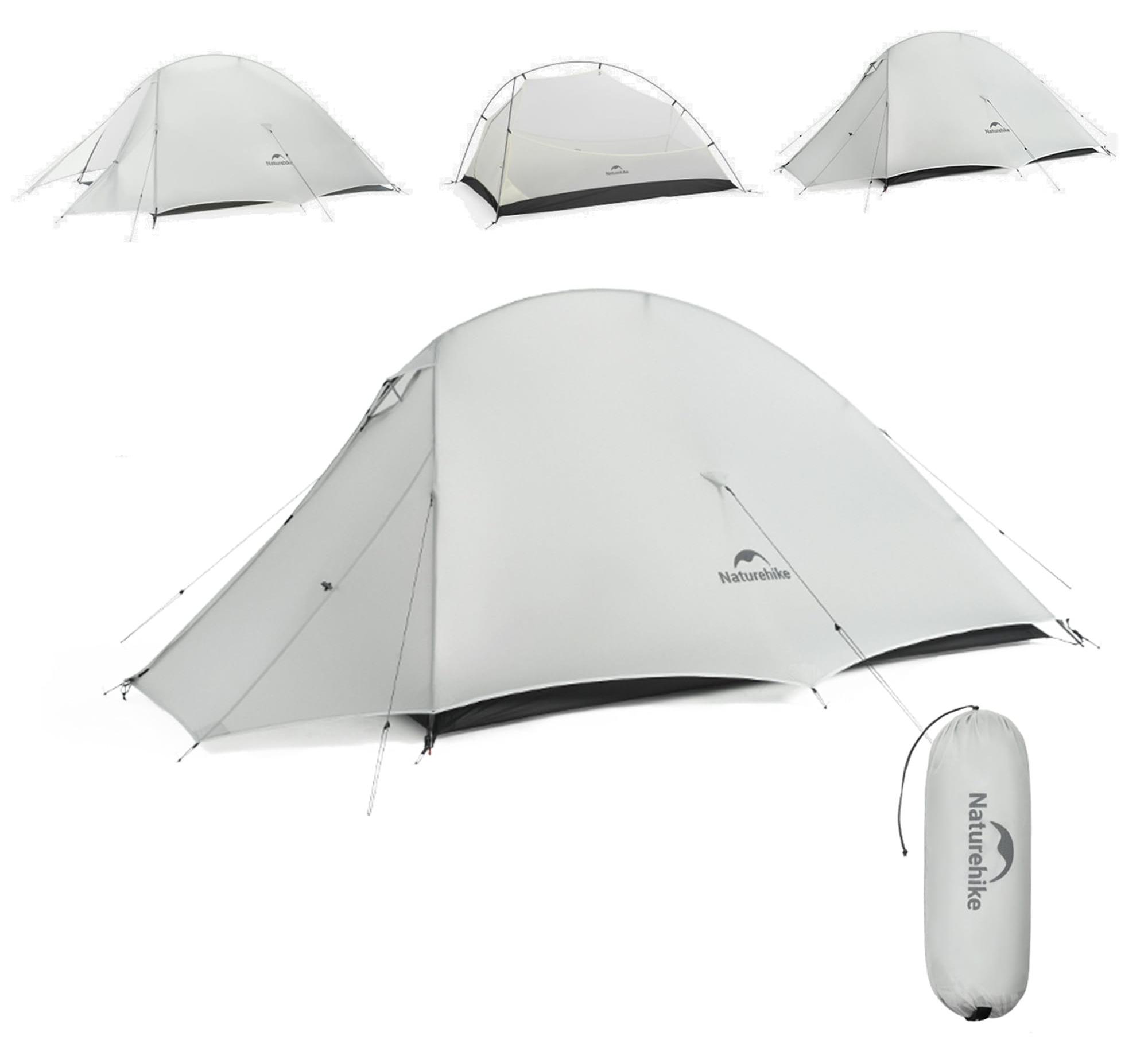 Ultraleichtes Kuppelzelt für 2 Personen, 1,38 kg, inkl. Zubehör