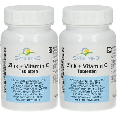 Zink+Vitamin C Tabletten Synomed 2x 2x50 St