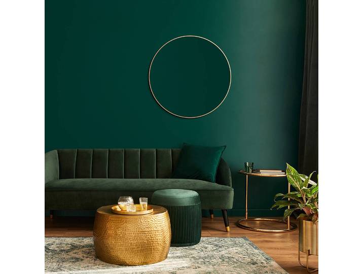 Miroir mural Picasso rond Ø 80cm Doré/Doré verre miroir / aluminium, brossé 80 x 3cm