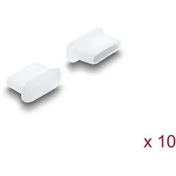 DeLOCK Staubschutz für USB Type-C Buchse 10 Stück Silikon transparent