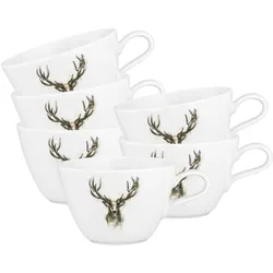 Seltmann, Tasse, Life Nature Hirsch Milchkaffeetassen (370 ml, 6x)