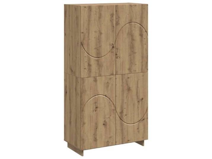 Elégance - Chic Meuble rangement - Buffet haut - Buffet salon-séjour - Chêne artisanal - 79x41x151cm - Bois d'ingénierie_0331016