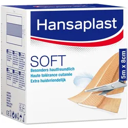 Hansaplast Soft 5mx8cm Rolle 1 ST