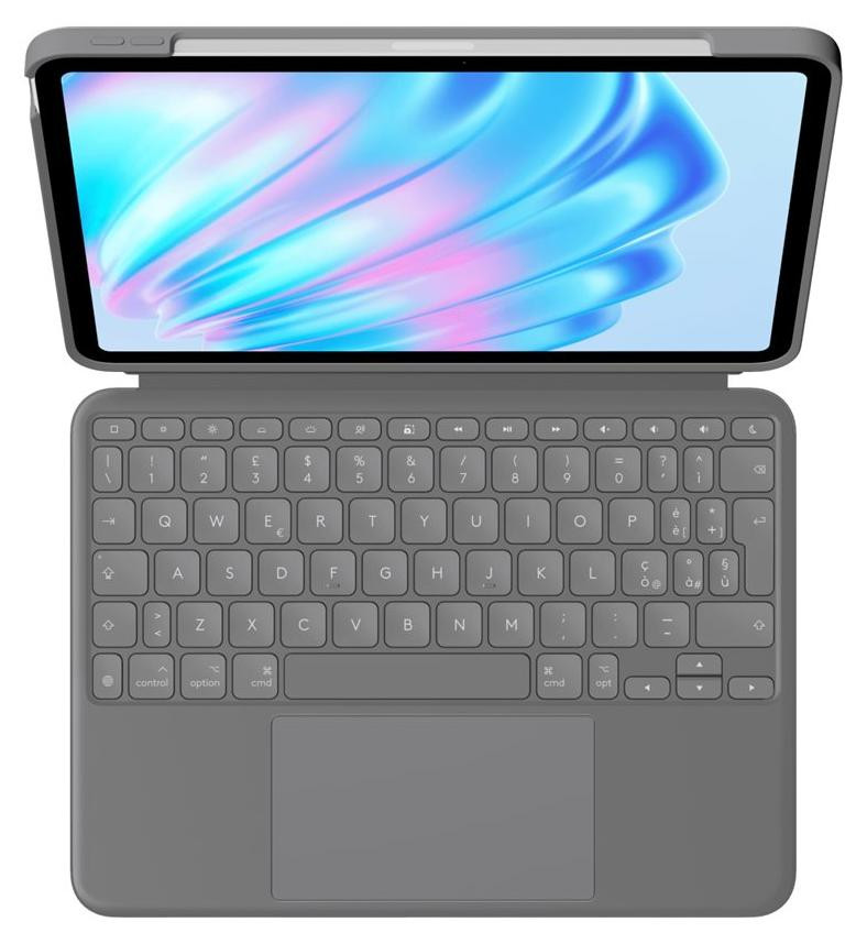 Logitech Combo Touch Hoesje met Toetsenbord en Trackpad voor iPad Air - Grijs