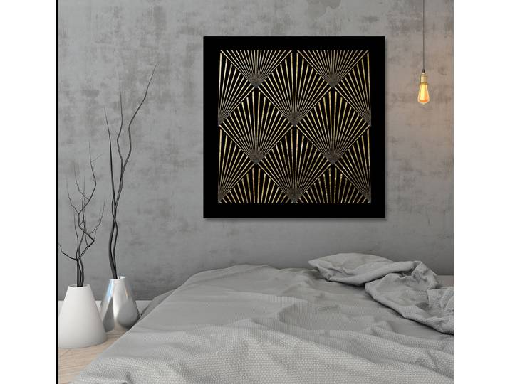 Acrylglasbild OTTO HOME Abstrakte Formen - Acrylbilder mit Blattgold veredelt , gold (farbe bild(er): gold), B:40cm H:40cm, Bilder, Acrylglasbild, Goldveredelung, Handgearbeitet, Gerahmt, Edel